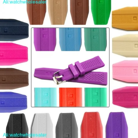 22mm Fresh Violet Silicon Jelly Rubber Unisex Watch Band Straps WB1051S22JB