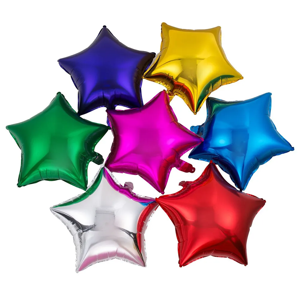 5 шт./лот 18 дюймов большие воздушные шары из алюминиевой фольги с пентаграммой, товары для дня рождения, свадебные украшения, майларовые воздушные шары в форме звезды