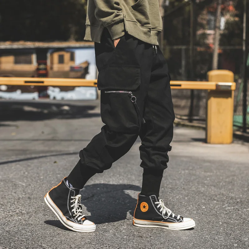 Spring Summer Mens Pants Fashion Sweatpants Mens Joggers  Plus Size 5XL Harem Pant Big Pockets Cargo Pants Casual  Loose  Cotton