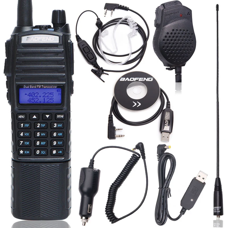 Baofeng UV-82 двухканальные рации 3800 мАч батарея UV 82 портативный двухстороннее радио двойной PTT Ham CB станции УКВ UV82 большой комбинации