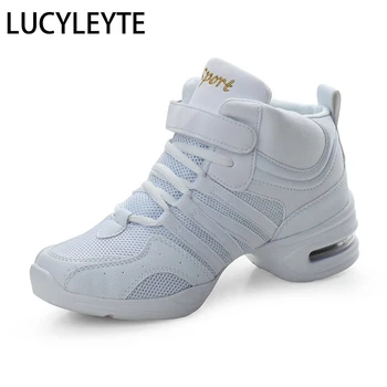 

2019 Sports Feature Soft Outsole Breath Dance Shoes Sneakers For Woman Practice Shoes Modern Dance Jazz Shoes Discount High shoe