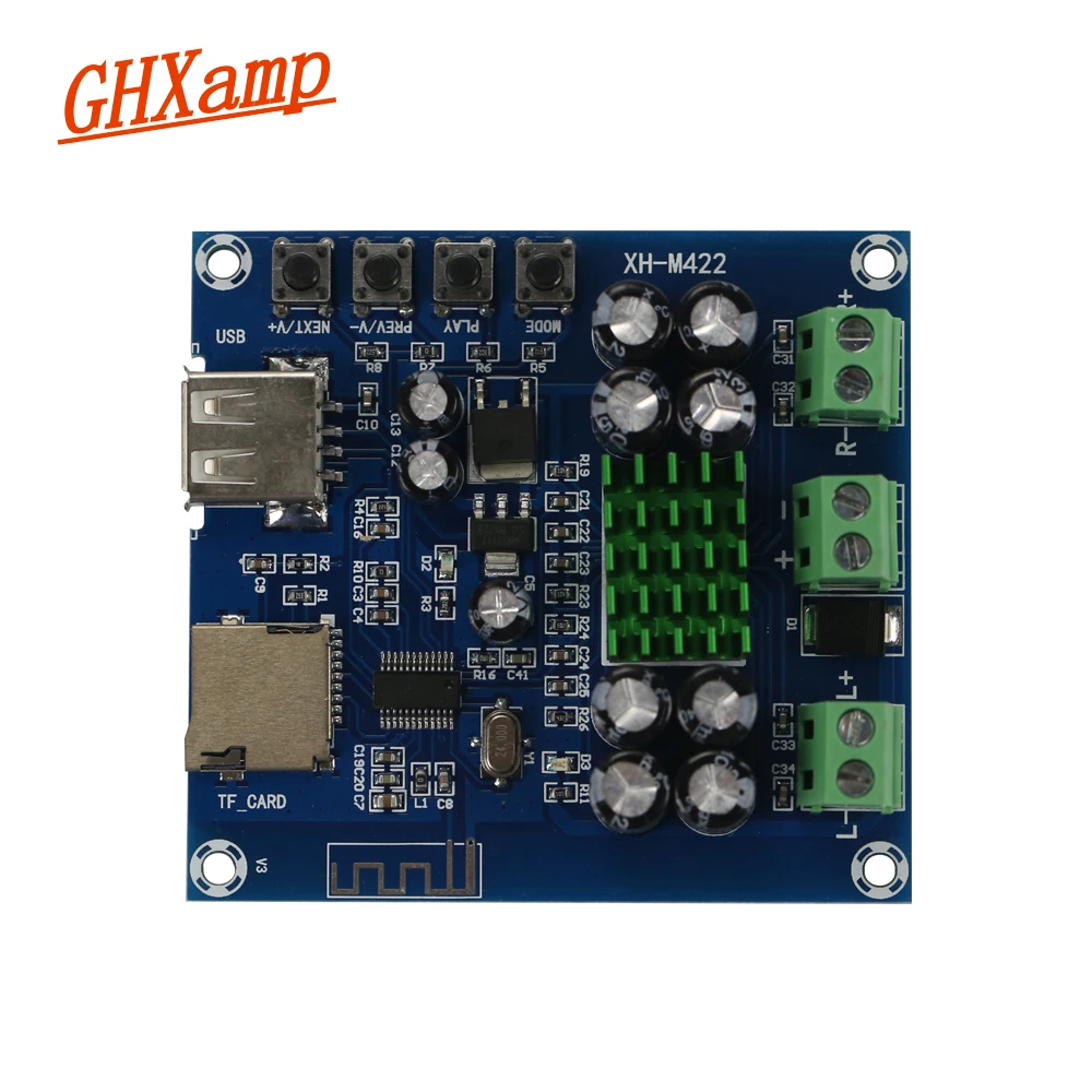 GHXAMP TPA3116 2 0 Bluetooth усилитель доска 50WX2 TPA3116D2 двухканальный MP3 декодирование TF