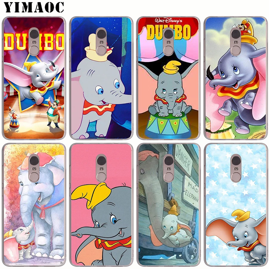 

YIMAOC Animation Dumbo Soft Silicone Case for Xiaomi Redmi 4A 5 Plus 5A S2 Note 4X 5 6 7 Pro TPU Cover
