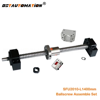 

SFU2010 rolled ball screw 1400mm with end machined + 2010 ball nut & nut housing BK15 BF15 end support + coupler RM2010