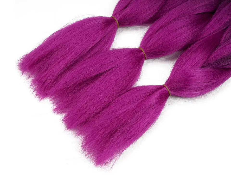 Шелковистые пряди, Омбре, косички для наращивания волос, 24 дюйма, 100 г, синтетические вязанные крючком огромные косички, прически, серый, бордовый, розовый