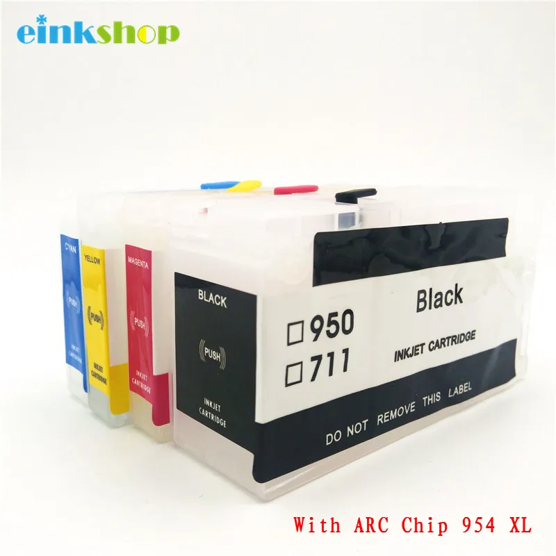 einkshop 954 Refillable Cartridge Replacement For HP 954XL XL OfficeJet Pro 7740 8210 8710 8720 8730 Printer Auto Reset Chip | Компьютеры