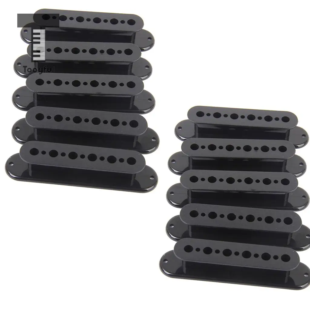 Tooyful High Quality 10pcs Black Plastic Pickup Bobbins 48mm Pole Spacing For Custom Pickup