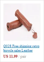 Q402 верхний слой кожа ручная работа велосипед Горный мертвец Летающий складной кожаный Ретро комплекты может блокировать автомобильные Упоры для рук на руль велосипеда