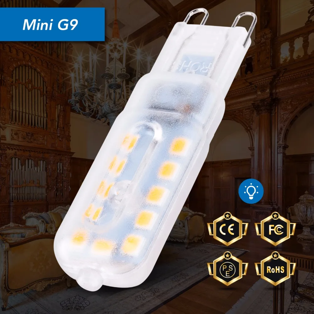 

Mini G9 LED Bulb Corn Light 2835 Spotlight Bulb 220V Bombillas Led 3W 5W Replace Halogen Lamp Energy Saving LED Chandelier Home