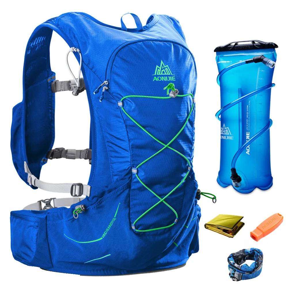 AONIJIE 15L Men Women Hydration Backpack Outdoor Sports Running Trail Racing Hiking Marathon Fitness Pack Rucksack 3L Water Bag | Спорт и