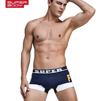 

Superbody comfortable cotton man boxers patchwork color