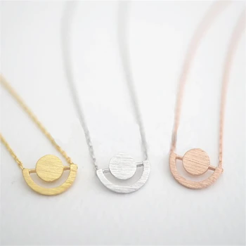 

Fashion globe pendant necklaces Hemisphere model plane draw pendant necklaces Lovely spherical plated necklaces