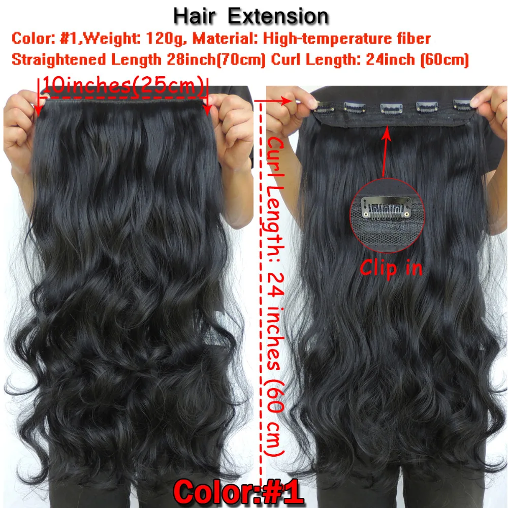 2 шт. Xi. Rocks 5 клипов для наращивания волос 28 дюймов 120 г Синтетический зажим для наращивания волос накладка с вьющимися волосами струйный Черный цвет 1