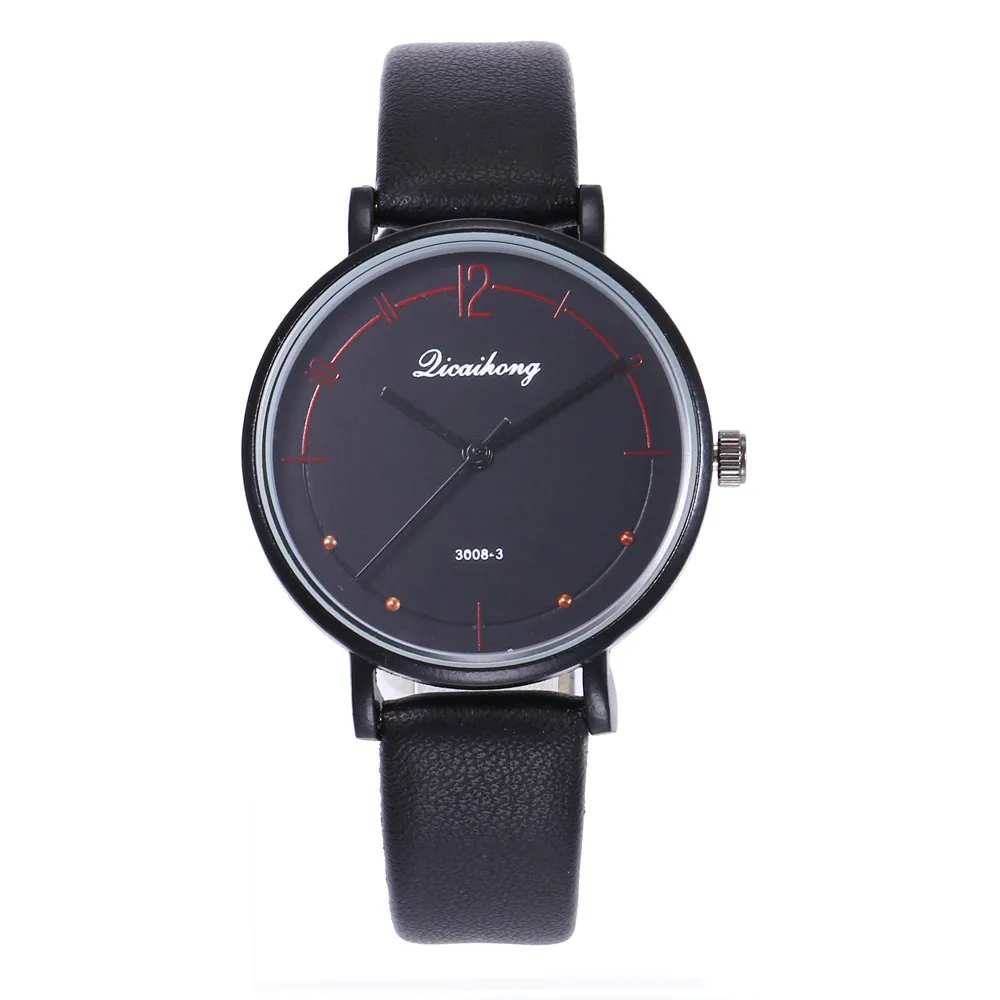 2PCS lover Fashion Leather Band Analog Quartz Round Wrist Watches 2PCS lover Fashion Leather Band Analog Quartz Round Wrist Watches