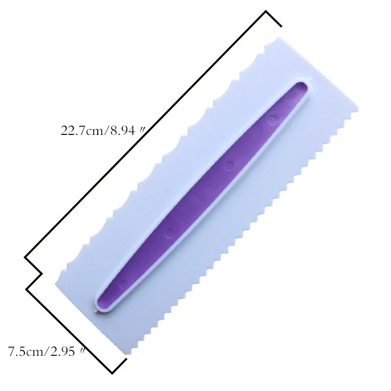 1 шт Кондитерская ГРЕБЕНКА для глазури набор пластиковый скребок для торта 6 Дизайнов текстуры шпатели для мастики формы для выпечки инструменты для украшения торта фиолетовый