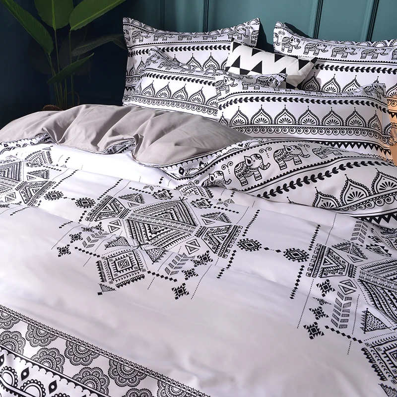 Modern Printed Bedding Set 3pcs2pcs Duvet Cover Pillowcase Pillow Sham Home Textile Adult King Queen Size No Sheet No Fillers (20)