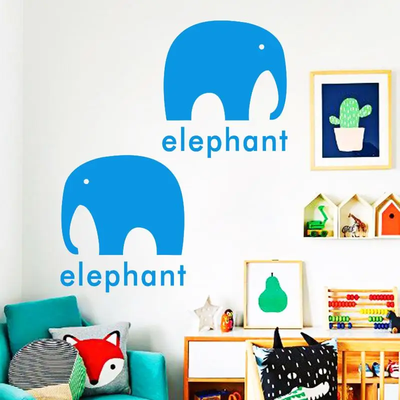 Art new design home decor cheap cartoon elephants Wall Sticker Removable house decoration cute animal decal in bedroom or toilet Art new design home decor cheap cartoon elephants Wall Sticker Removable house decoration cute animal decal in bedroom or toilet