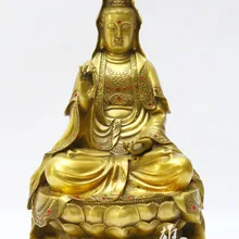 Медь медь украшение бутылка бронзовый ремесла будды avaloktesvara