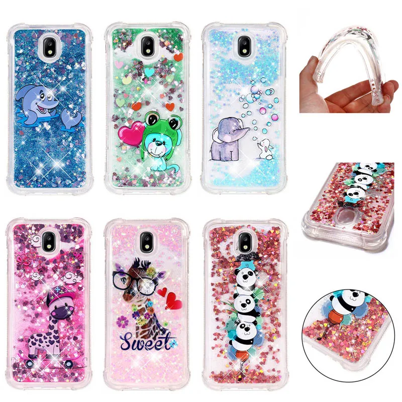 

Glitter Liquid Sand Cases Quicksand Soft TPU Silicone Cover Shell Coque Fundas for Samsung Galaxy J2Pro 2018 J3 US J5 J7 2017 EU