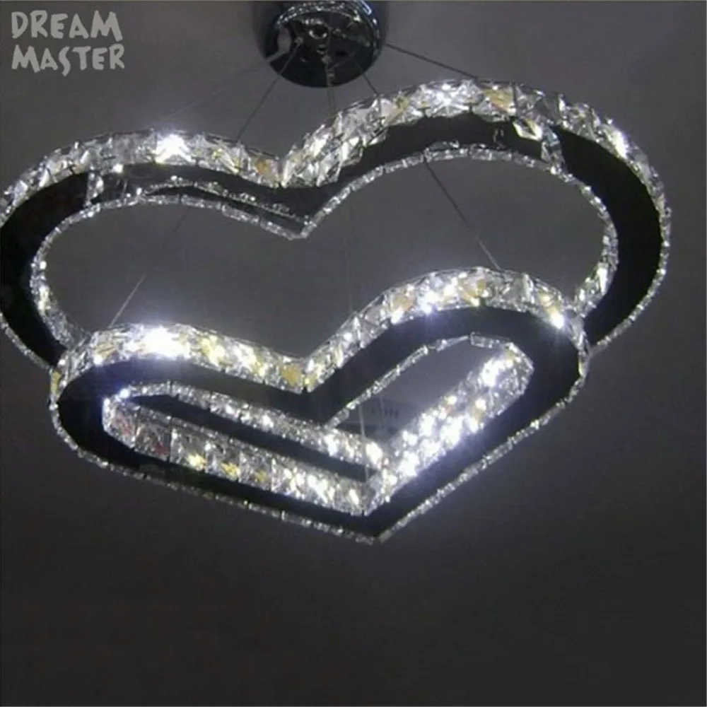 

New Design LED Crystal Chandelier Lighting Stainless Steel Large Luxury Modern Cord Pendant Lamp wedding decoration leds lamps