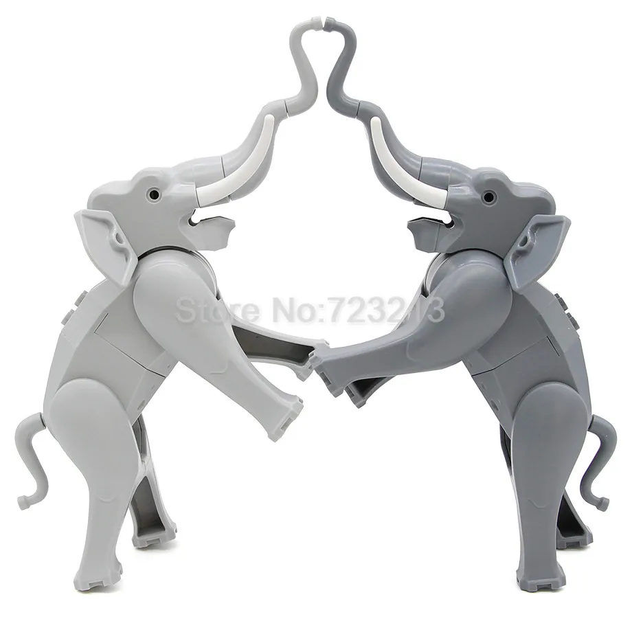 

Single Sale Legoingly Elephant Figure Cute Animal Building Blocks Set Model Bricks Educational Toy for Children