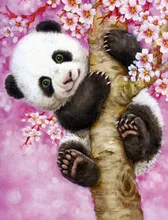 Peinture diamant 5d à faire bricolage-même, broderie de strass, broderie de points de croix, dessin de panda animal