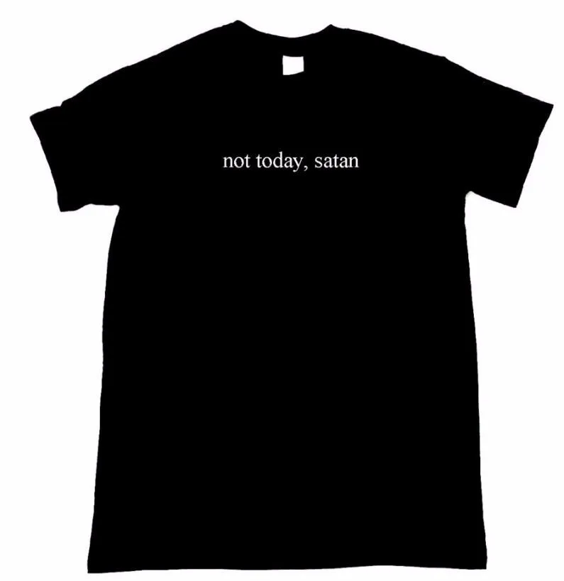 لا اليوم ، الشيطان خطابات طباعة المرأة التي شيرت القطن عارضة مضحك t قميص لسيدة أعلى المحملة محب هبوط السفينة F532