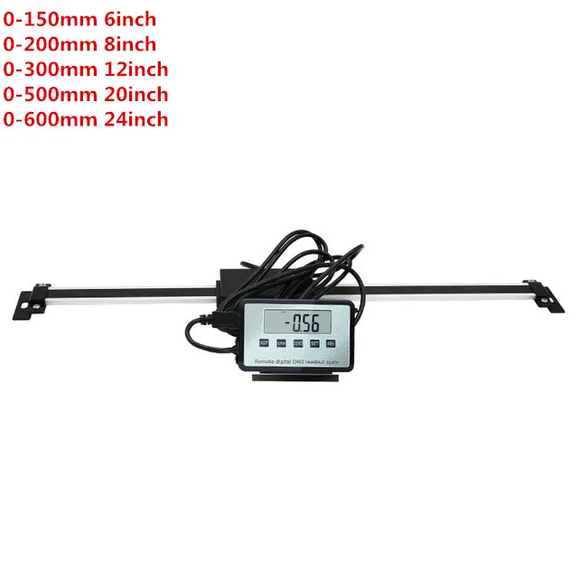 

150mm 200mm 300mm 500mm 600mm Digital Scales Remote Digital Table Readout Scale for Bridgeport Mill Lathe Linear Ruler with Base