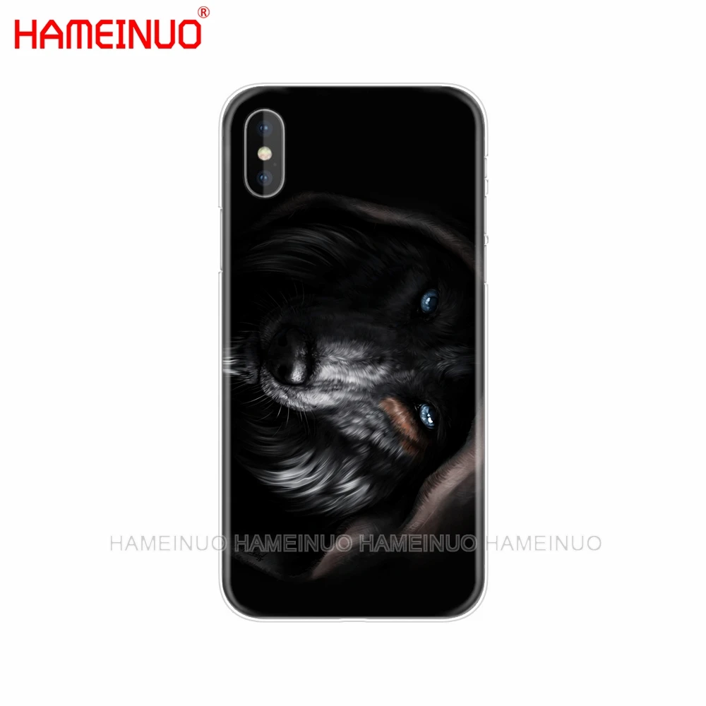 HAMEINUO Темная ночь волк Чехол для мобильного телефона чехол для iPhone X 8 7 6 4 4S 5 5S SE 5c 6s плюс - Цвет: 81457