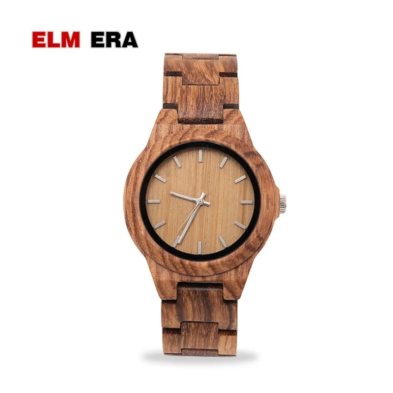 Bracelete para Mulheres Estilos de Arte de Luxo Marca de Relógio de Madeira Elmera Madeira Assista Femme Mulheres Relógios Houten Horloge Ver Famosa 2020