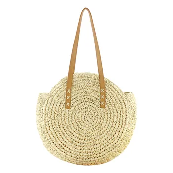 

Straw Bag Fashion 2019 New Wooden Clip Women Shoulder Bag Travel Beach Bag Luxury Handbags Women Bags Designer Shoulder Bag #S
