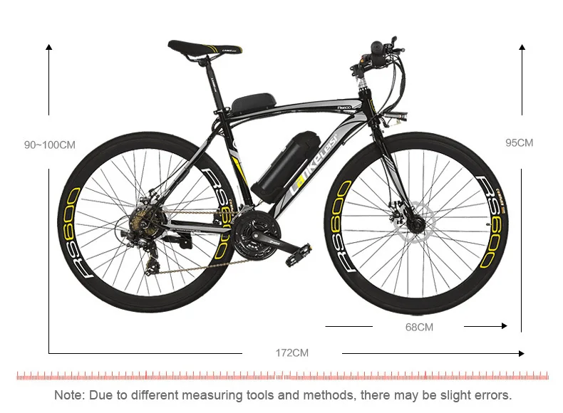 Top 700c 36 V Battery 20ah Both Electric Bicycle Disc Brake Resistance Aluminum Alloy Framework 20 - 35 Km To 70 Km / H Road Bike 17