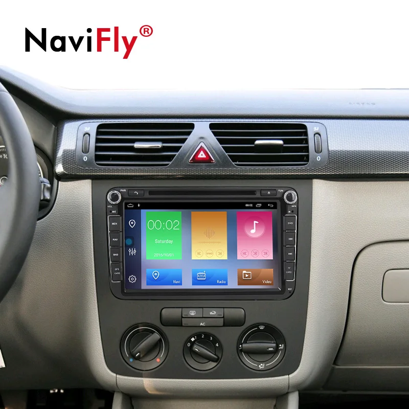 Flash Deal Navifly  8inch Android 9.1 2din Car DVD for VW POLO GOLF 5 6 POLO PASSAT B6 CC JETTA TIGUAN TOURAN EOS SHARAN SCIROCCO CADDY BT 5