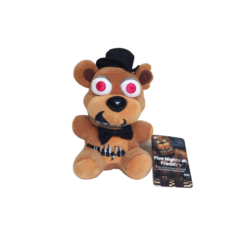 Новое поступление плюшевые игрушки Five Nights At Freddy's 4 FNAF 18 см медведь Фредди Фокси Чика Бонни плюшевые мягкие игрушки куклы для детей Подарки - Цвет: Brown Freddy Bear