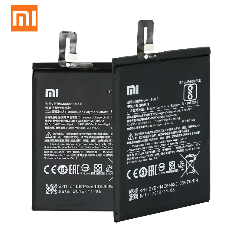Оригинальный аккумулятор Xiaomi F1 BM4E 4000 мАч для Pocophone Poco высококачественный Сменный