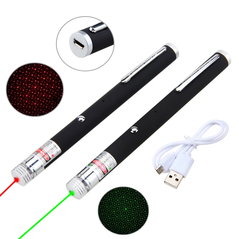 Rechargeable Laster Pointer Pen Green/Red Visible Light