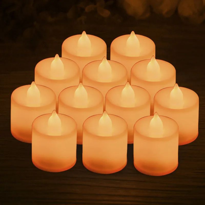 Imixlot 5 шт. виниловая яркая свеча форма светодиодные свечи для свадебной вечеринки дома Рождественской церкви украшения - Цвет: Yellow