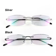 Медицинские очки для чтения для пожилых, без оправы, ультра-светильник, титановые очки с эффектом памяти, магнитные прямоугольные очки, аксессуары