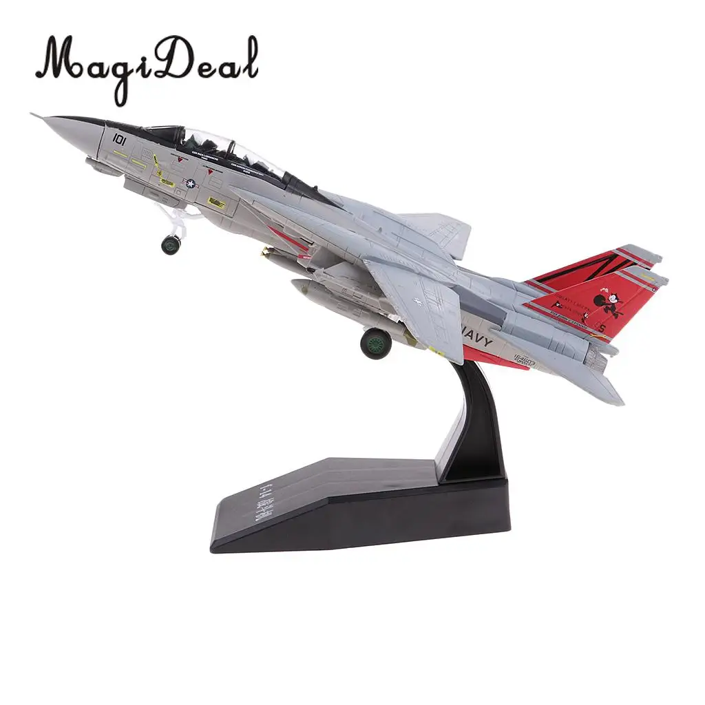 MagiDeal 1:100 Scale Alloy American F-14 Airplane Aircraft Fighter Toy Model Diecast Plane Model Toy Home Decor Collectables