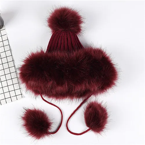 Модные теплые зимние для женщин Женский Берет плетеные мешковатые вязать вязаный крючком шапка бини лыжный кепки - Цвет: Красный