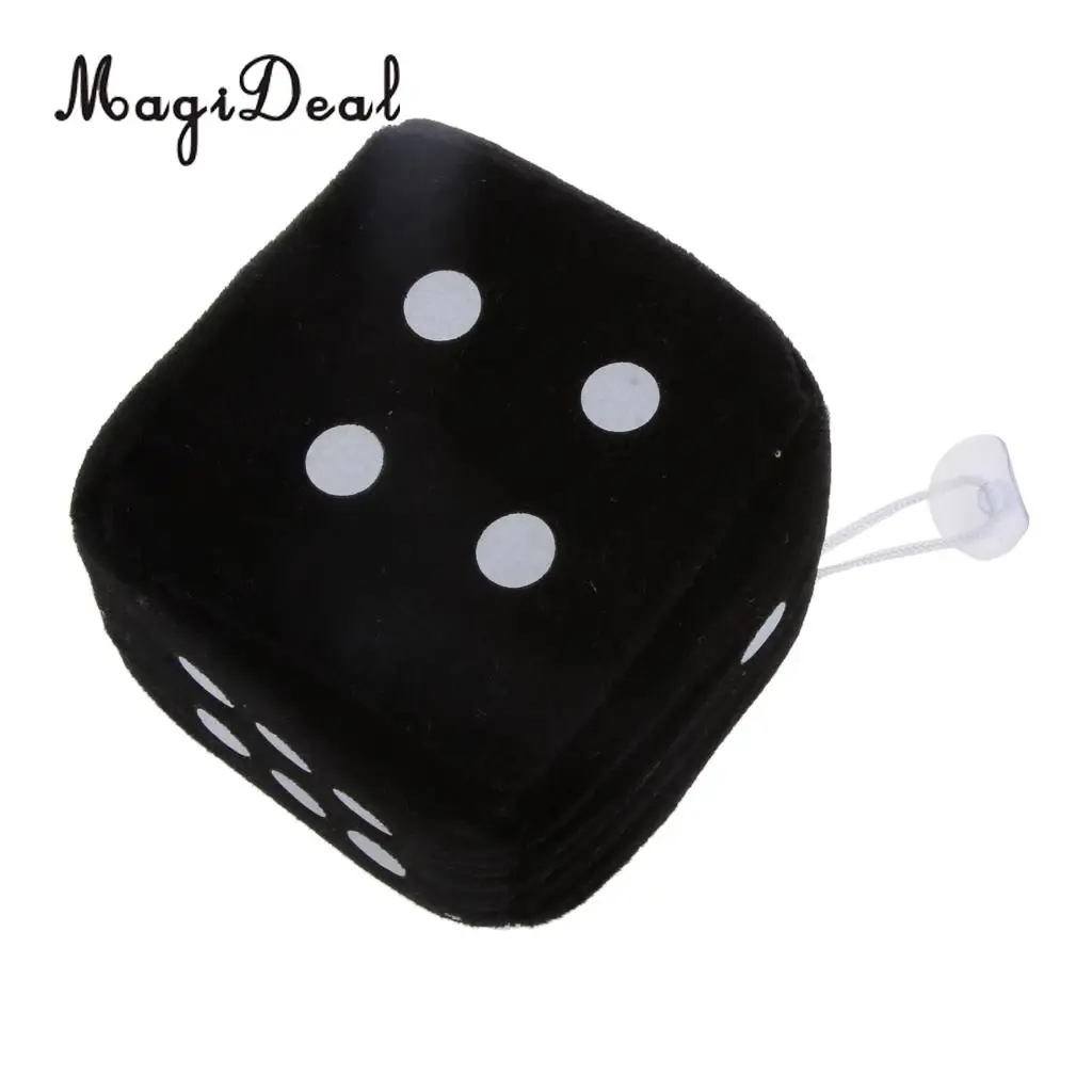 4 inch Soft Stuffed Plush Toys Dice Cube Car Window Mirror Hanger Sticky Decor Birthday Party Favors Novelty Toys Gift 10x10x10