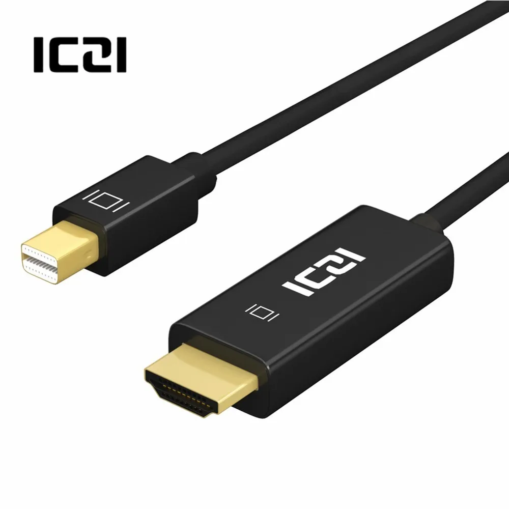 

ICZI Mini DP to HDMI Cable Thunderbolt to HDMI Gold plated Adapter for Macbook Pro Air Surface Pro Laptop Projector Camera TV