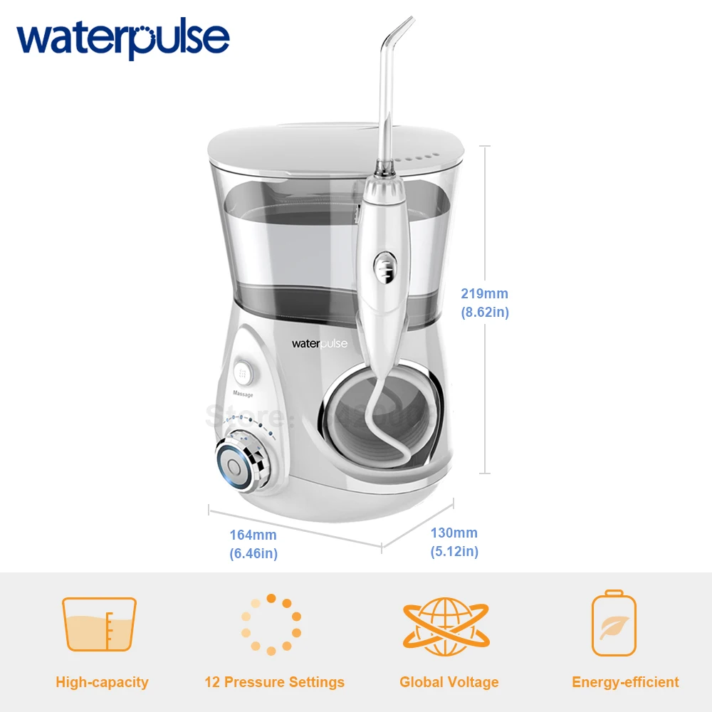 Waterpulse V660 Pro 7 насадок ирригатор для полости рта 12 напорная нить массаж