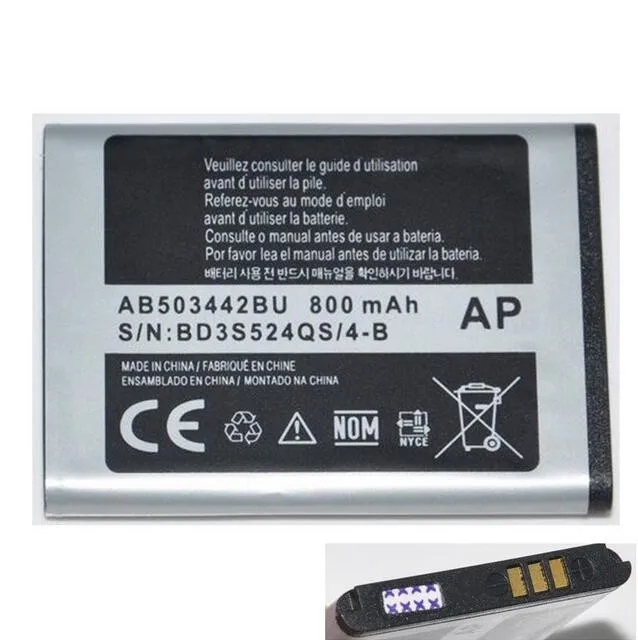 Новый аккумулятор HKFASTEL AB503442BU для Samsung B110 E390 E570 E578 J700 J700i J700v J708 E398 T509 L760|battery for