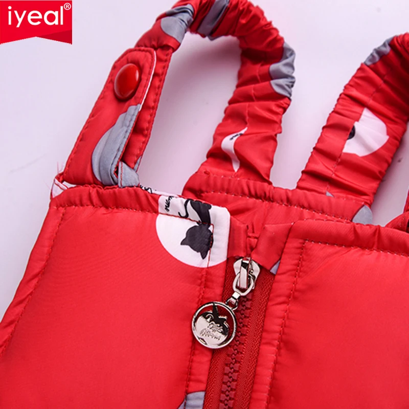 IYeal Winter Children Girls Clothing Sets Warm hooded Duck Down Jacket Coats + Trousers Waterproof Snowsuit Kids Baby Clothes