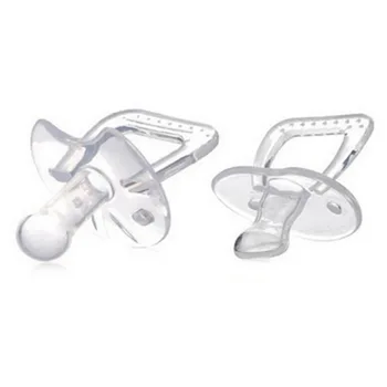 

DHL 500pcs Silicone Gel Love Heart Shape Simple Clear Transparent Safe Baby Care Infant Toddler Pacifier Flat Round Nipple