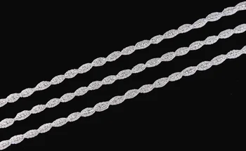 

10Yard Sew On High Quality Mini Oval Rhinestone Applique Trim New Hot Fix Beaded Crystal Trimming For Girl Wedding/Bridal Dress