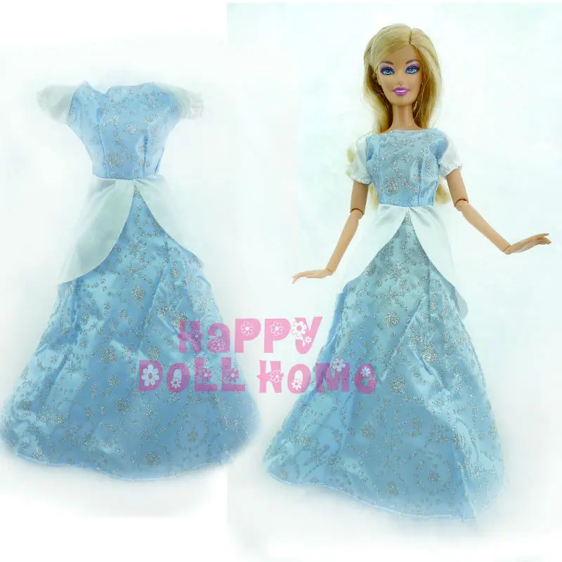 

Princess Wedding Dancing Ball Dress Fairy Tale Gown Copy Cinderella Clothes Outfit For Barbie Doll Kurhn 11.5" 12" Play House