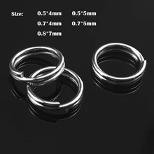 1000 шт марганцевая сталь двойное кольцо 4 мм Нержавеющее кольцо дорожные приманки для рыбалки кольцо из звеньев размеров