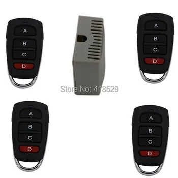 

DC12V 4CH RF Wireless Remote Control Relay Switch, Security System,1Receiver 4Transmitter, 315/433MHZ SKU: 5021
